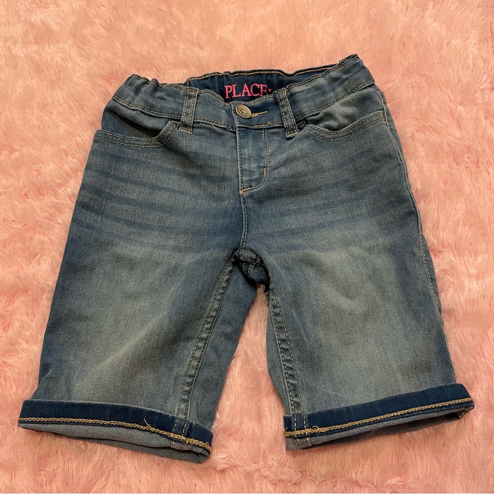 🎀5/$25🎀 childrens place girls mid length skimmer shorts, size 6 medium wash